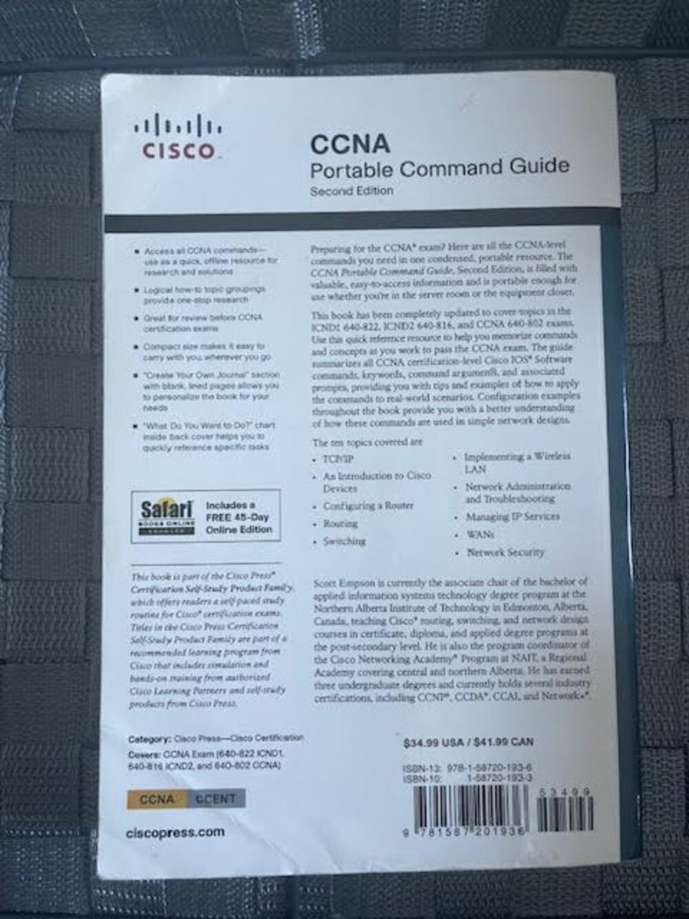 CCNA Portable Command Guide 2nd Edition Cisco Press Networking Study Book - Picture 2 of 7